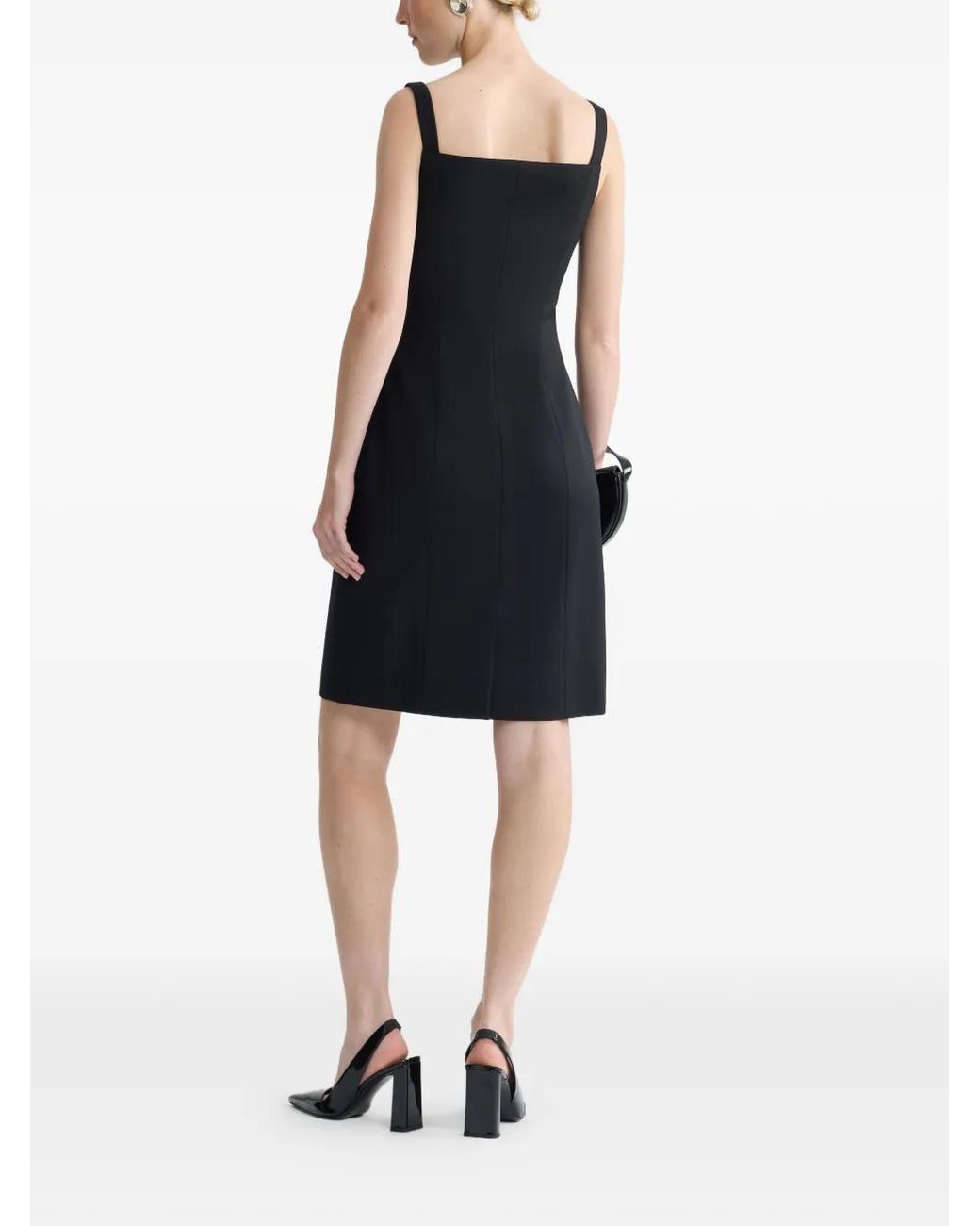 Patou Black Pockets Mini Dress