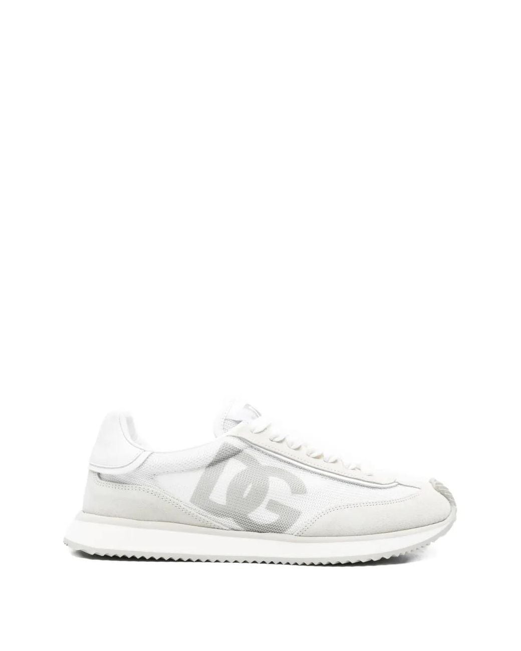Dolce & Gabbana White Logo-Print Sneakers