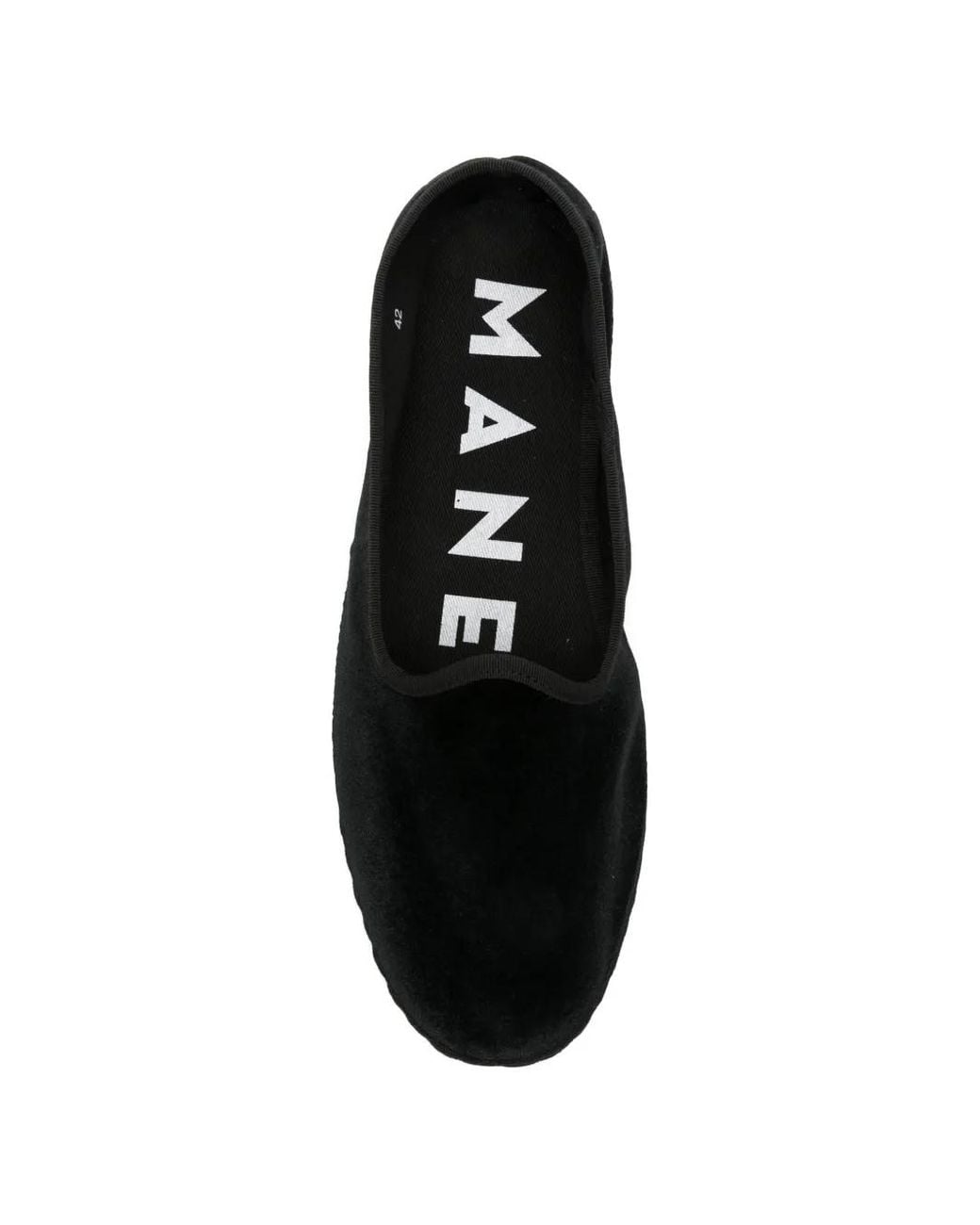 Manebí Black Velvet Loafers for men