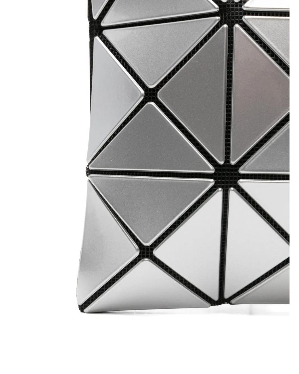 Issey Miyake Gray Lucent Geometric-Pattern Shoulder Bag