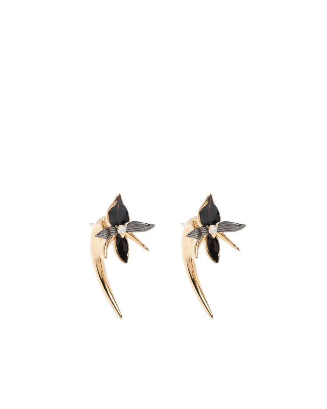 Shaun Leane Metallic Boucles D'Oreilles Orchid Talon