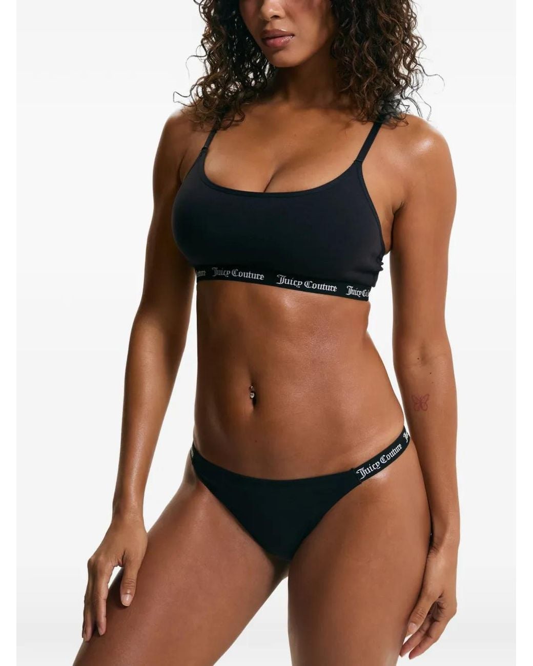Juicy Couture Natural Logo-Waistband Thongs (Set Of Three)