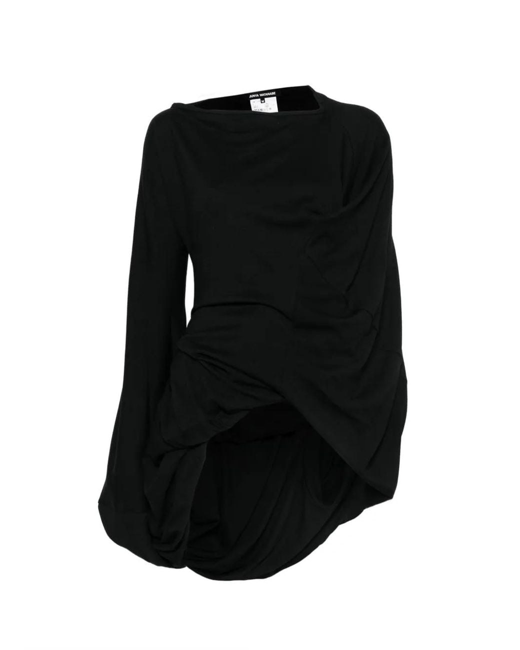 Junya Watanabe Black Asymmetric Draped Sweater