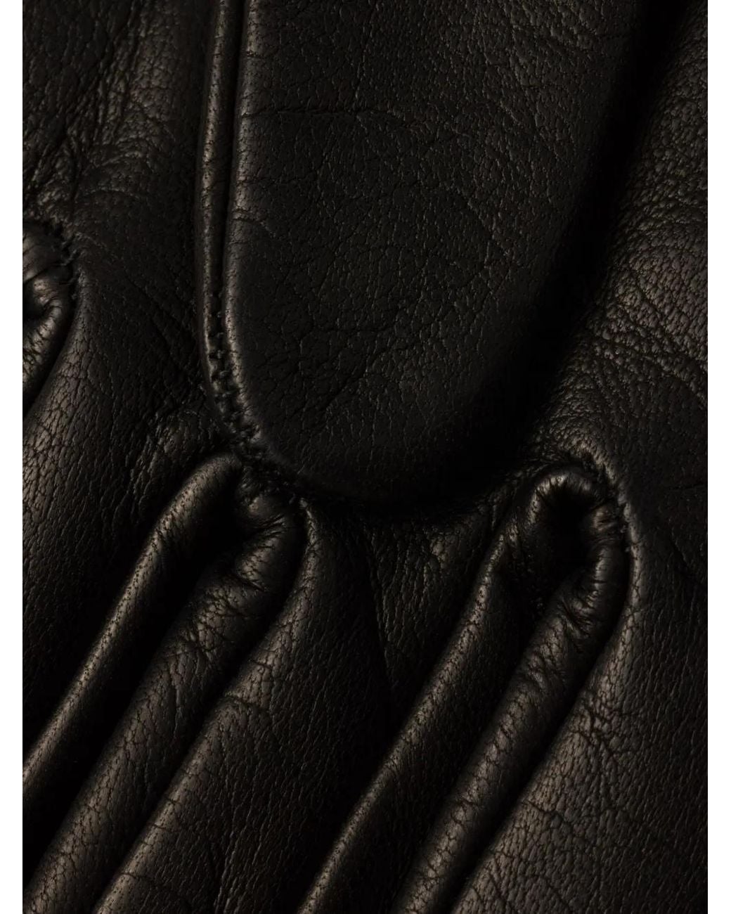 Prada Black Leather Gloves