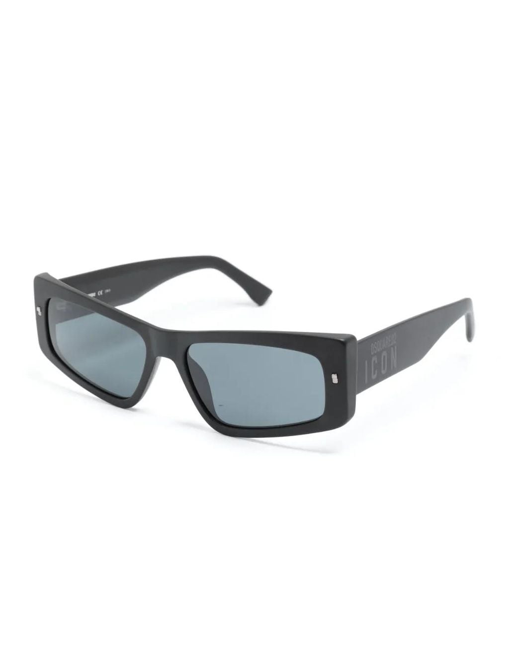 DSquared² Gray Icon Rectangle-Frame Sunglasses for men