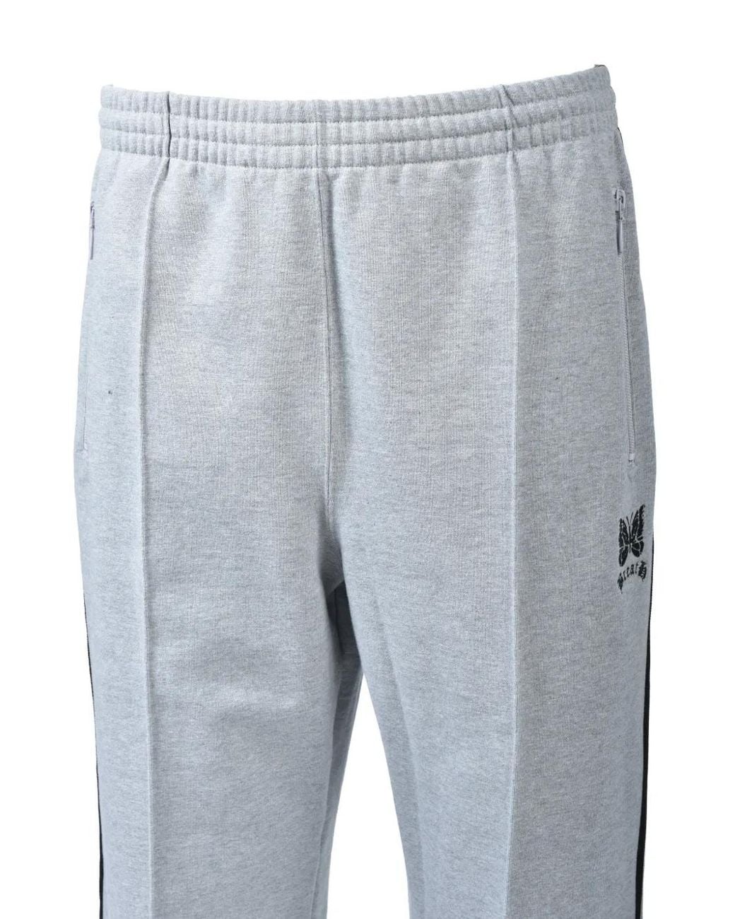 BREATH White X Needles Logo-Embroidered Side-Stripe Track Pants for men