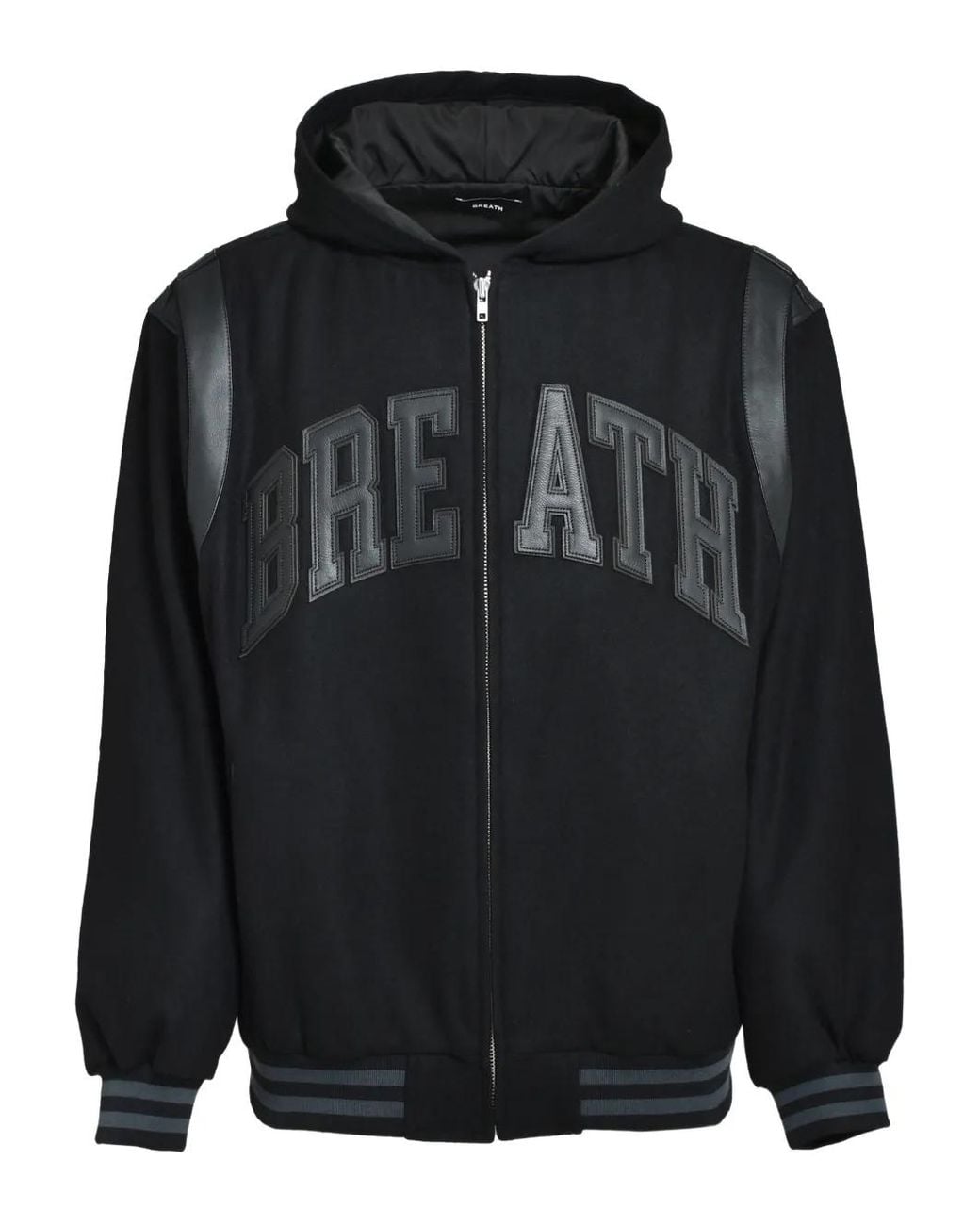 BREATH Bomberjack Met Logopatch in het Black voor heren