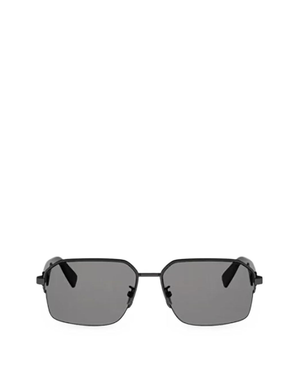 BVLGARI Gray Geometric-Frame Sunglasses