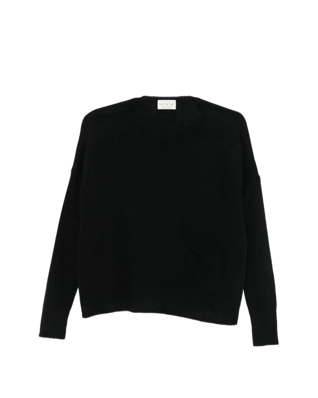 Ma'ry'ya Black Pocket-Detail Sweater