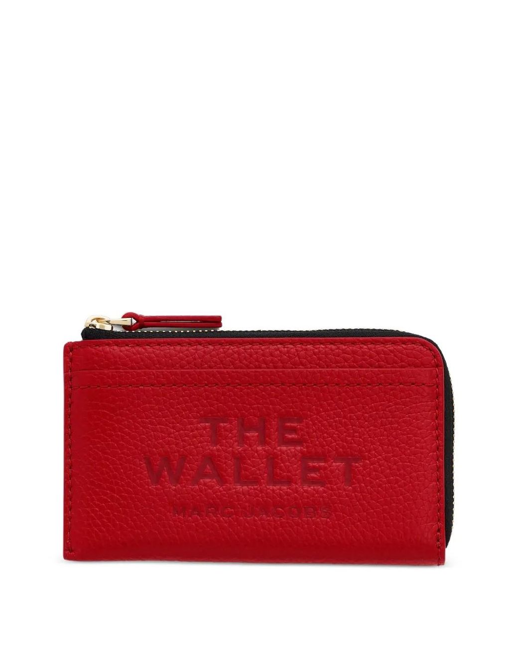 Marc Jacobs Red The Leather Top Zip Multi Wallet