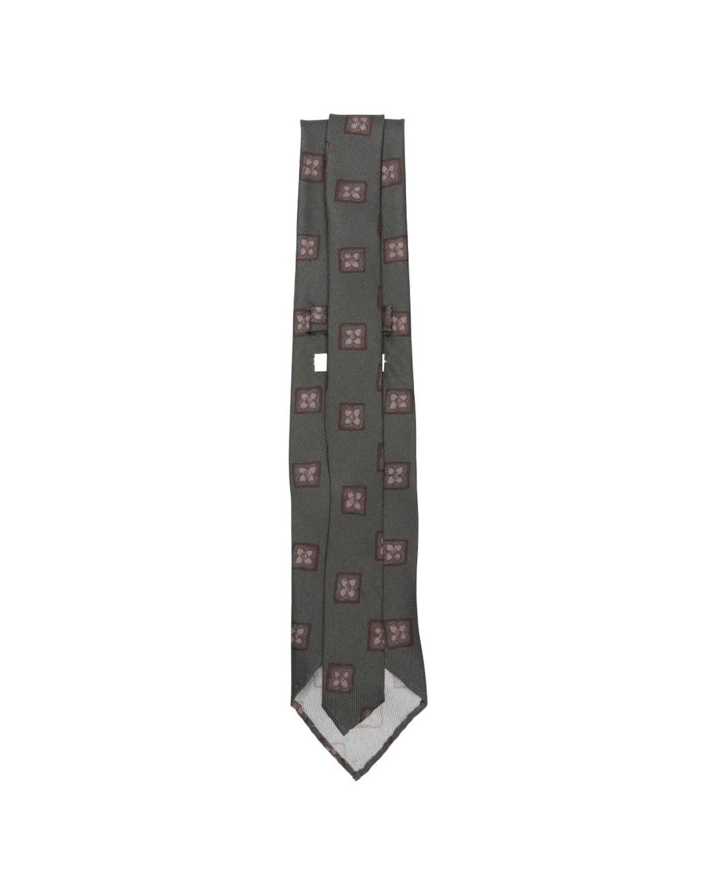 Lardini White Patterned Tie for men