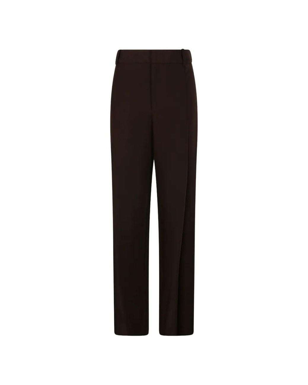 OSCAR THE COLLECTION Black Archie Wrap-Front Belt-Loops Trousers