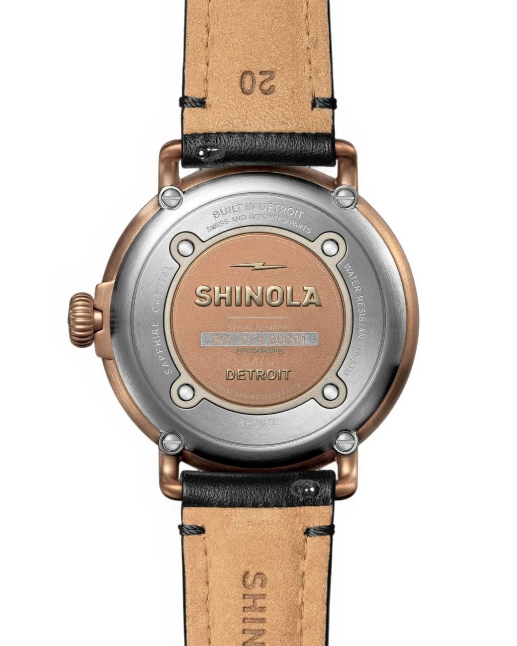 Shinola Black Runwell 43Mm Watch for men