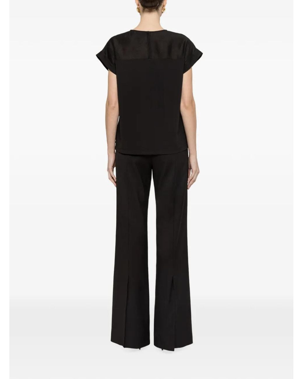 Nissa Black Bow-Detail Top