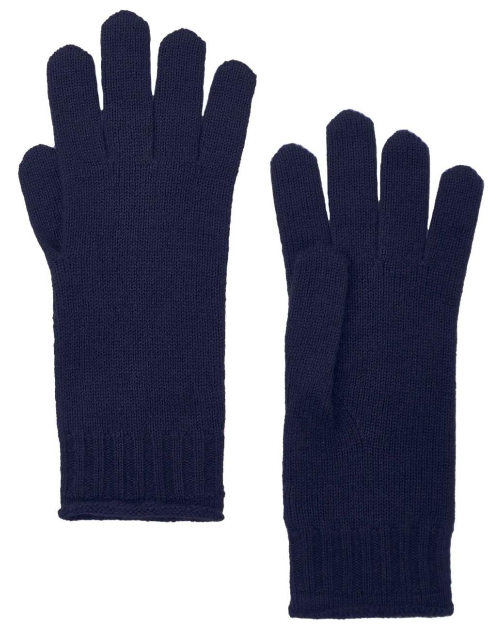 Chinti & Parker Blue Knitted Gloves