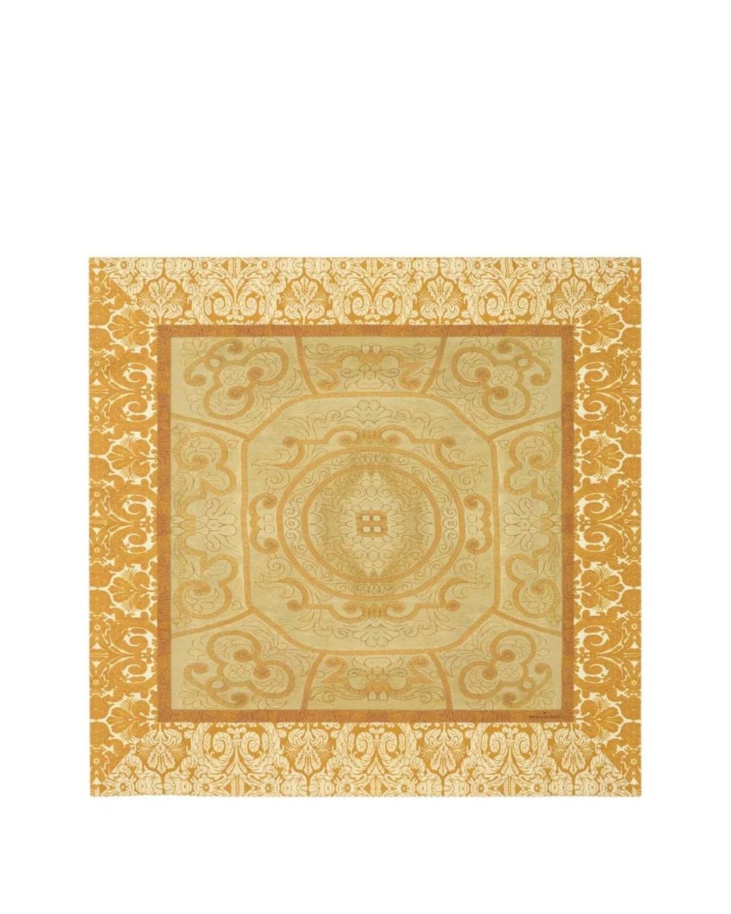 Pierre Louis Mascia Metallic Foulard En Soie Cialda À Motif Baroque