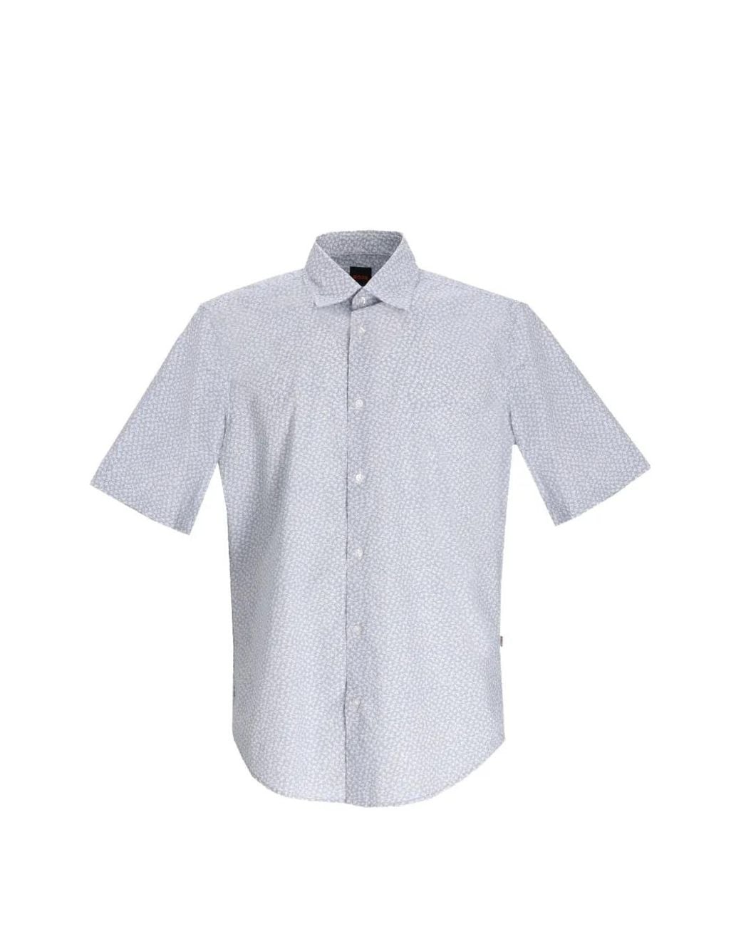 Boss Button-Down Katoenen Overhemd in het Blue voor heren