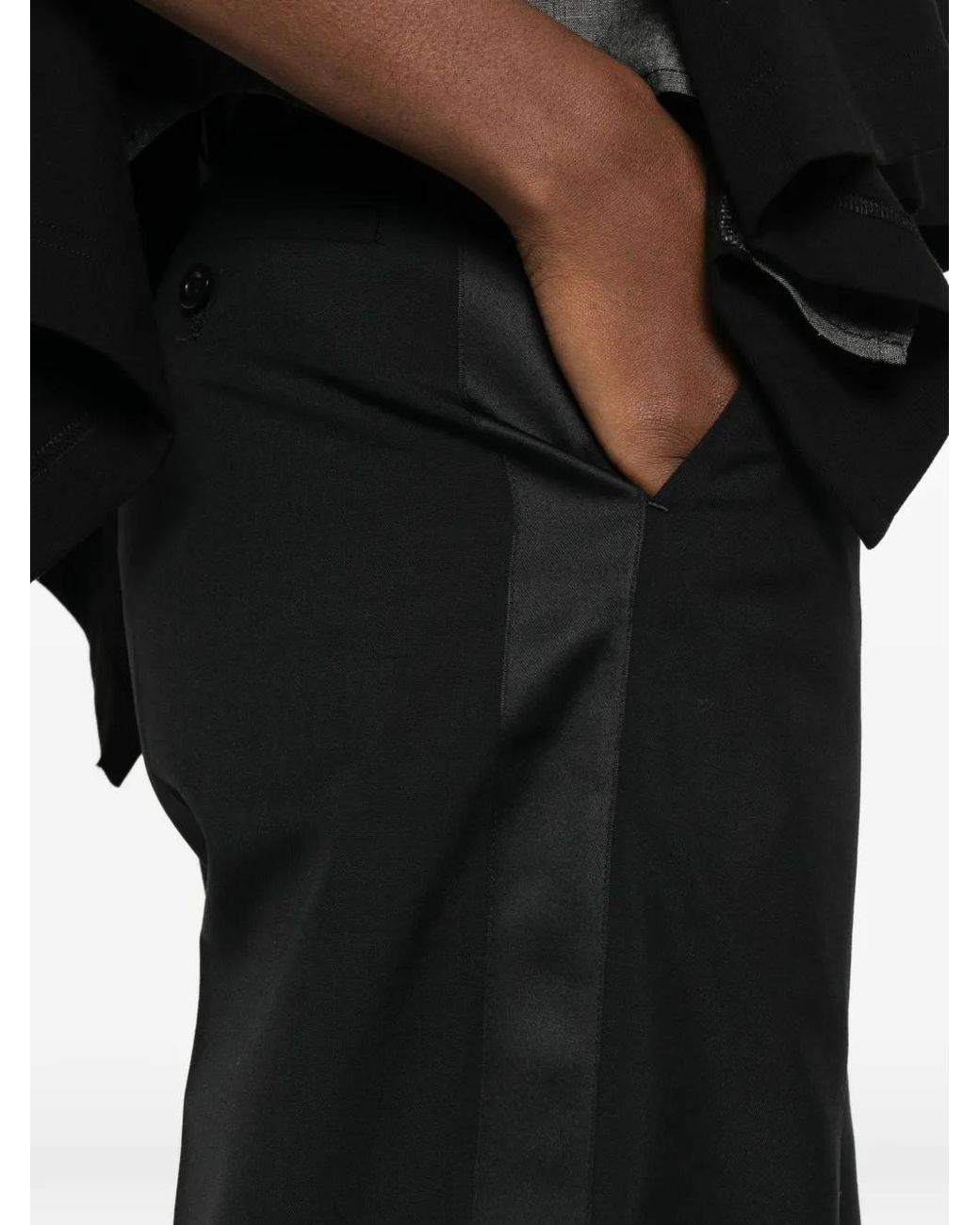 Sacai Black Belt-Detail Shorts