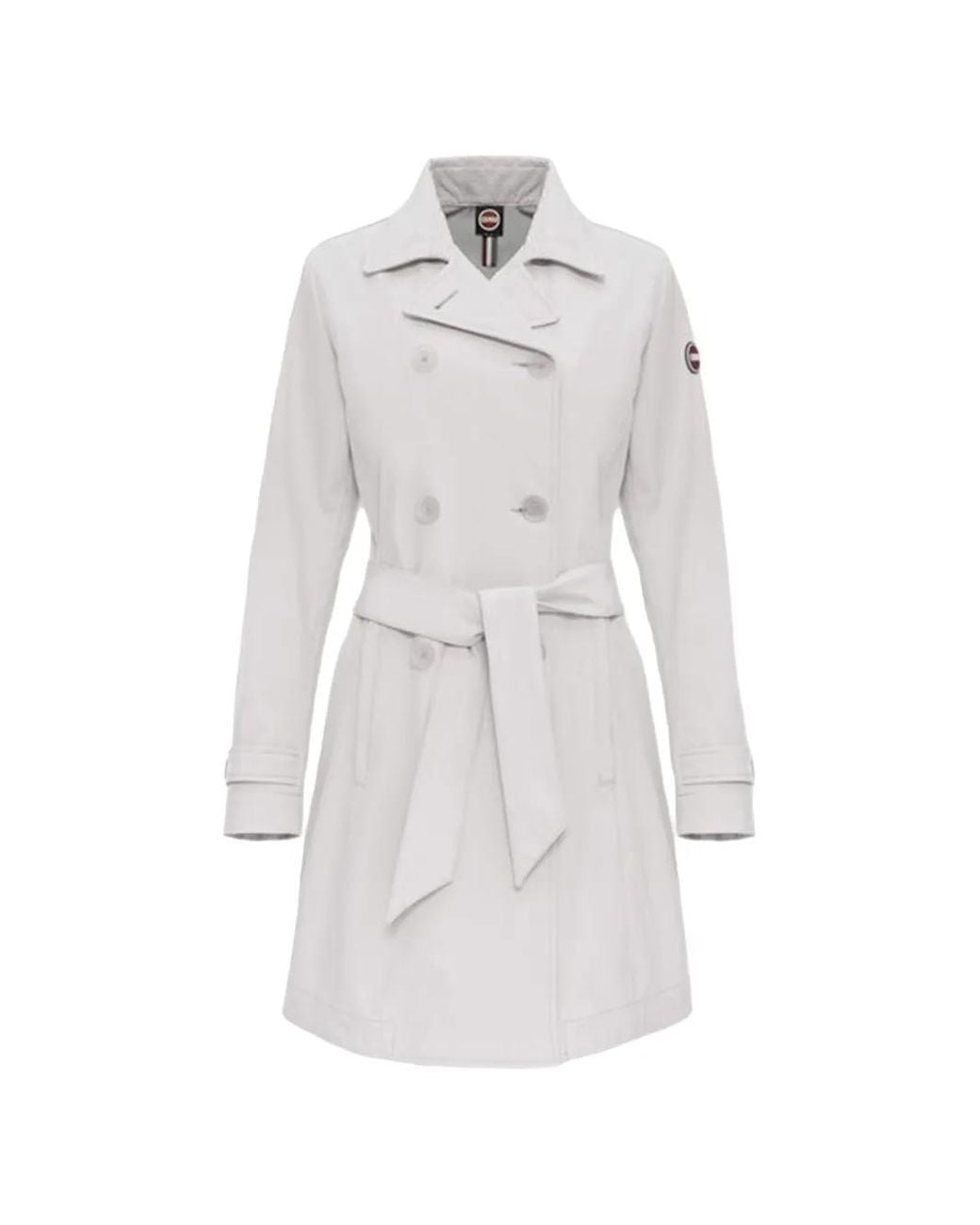Colmar White Double-Breasted Belted Coat