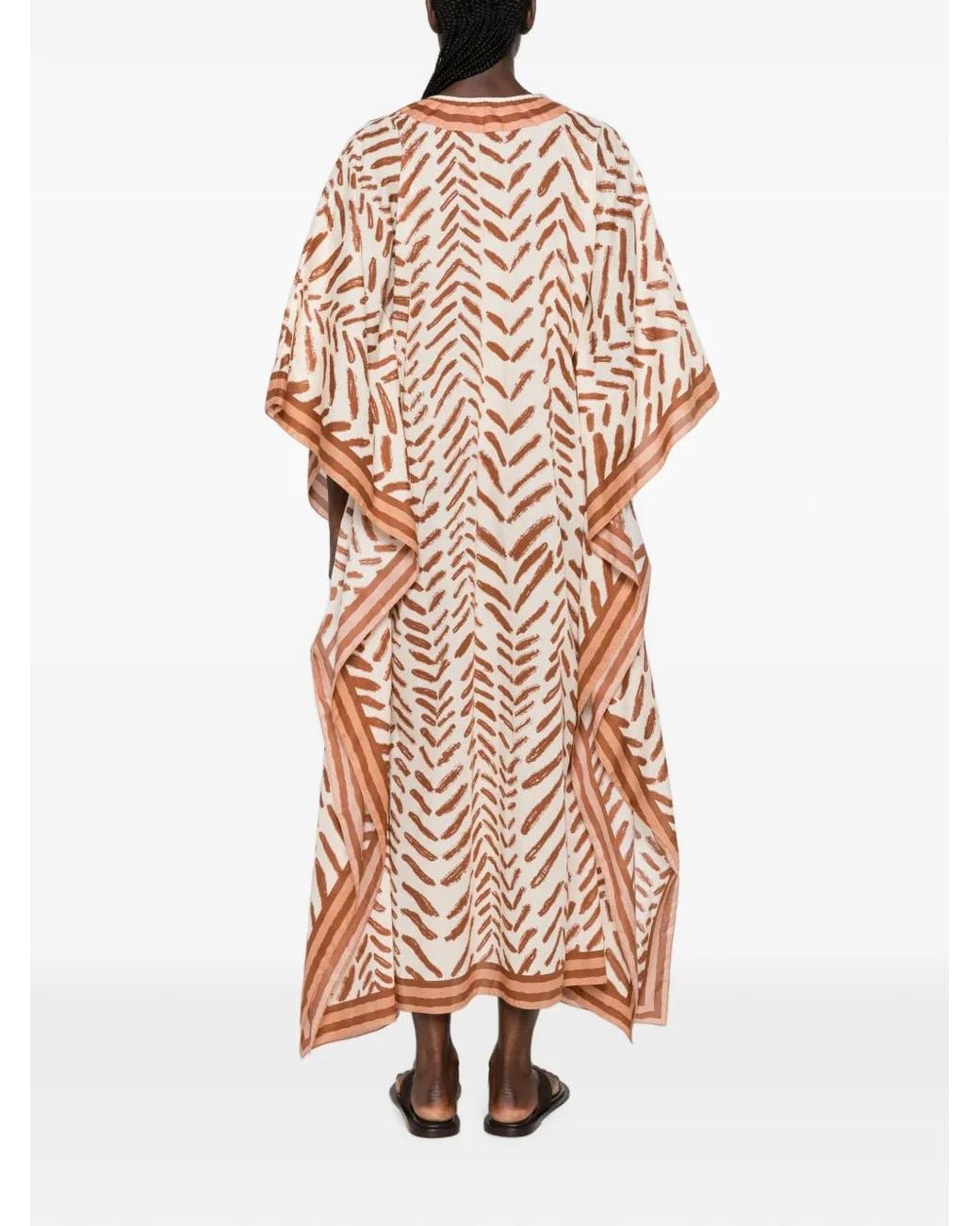 Johanna Ortiz White Tassel-Detail Midi Dress