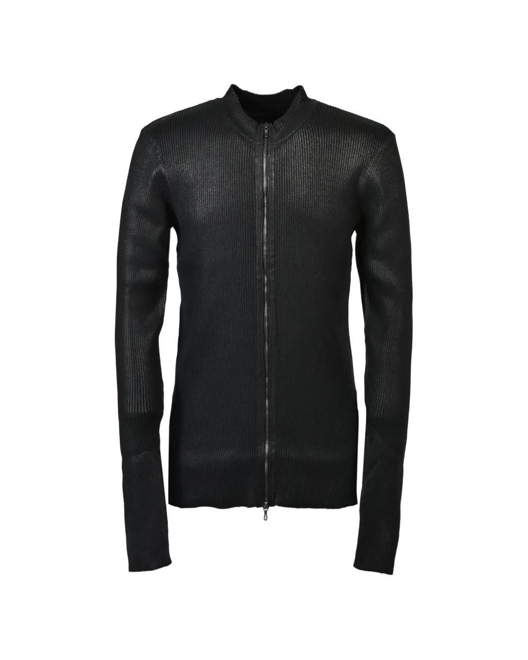 Julius Black Ribbed-Knit Sweater for men