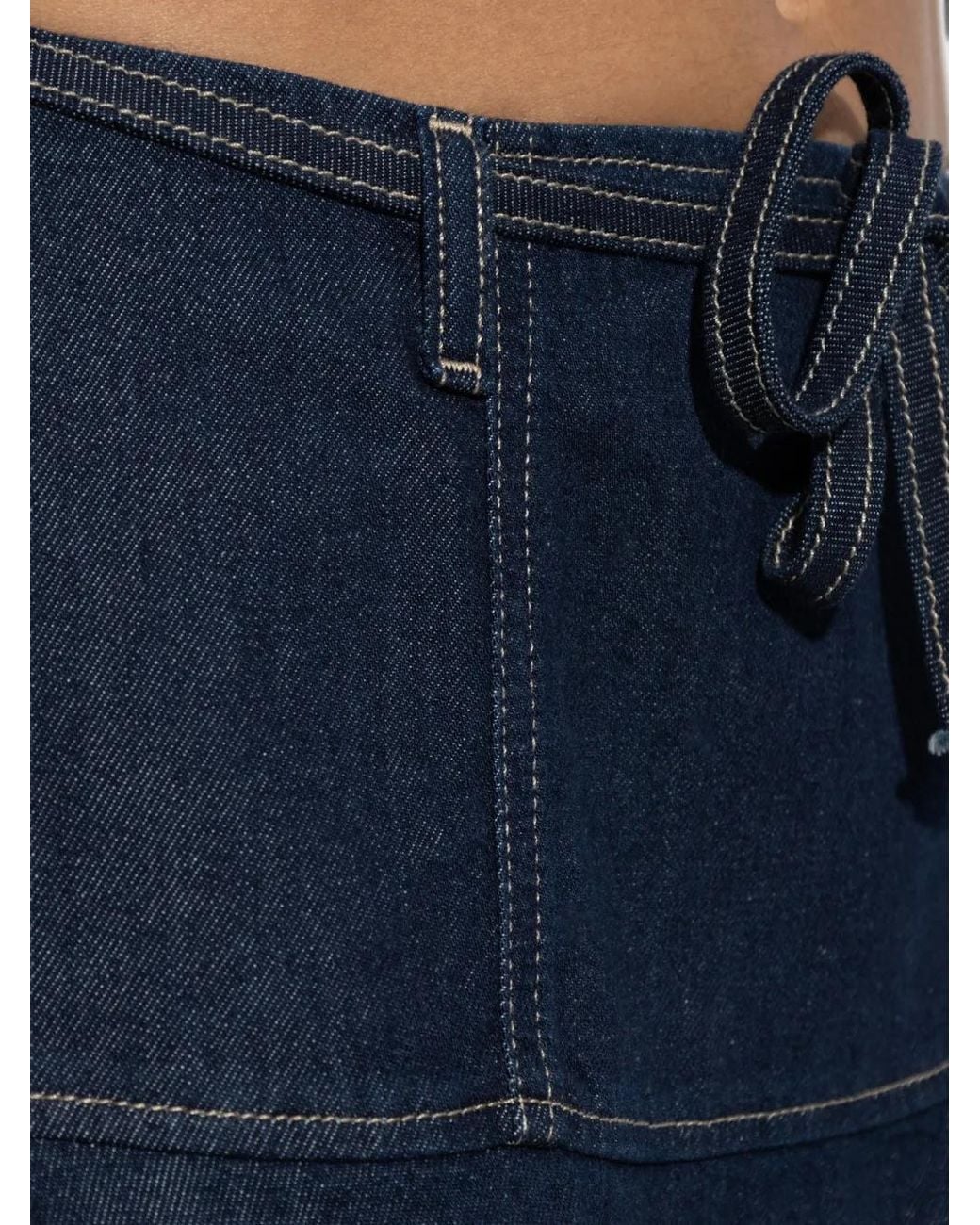 Samsøe & Samsøe Blue Satilly Drawstring-Fastening Midi Skirt