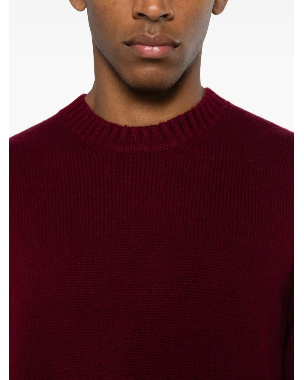 Della Ciana Gerippter Pullover in Red für Herren