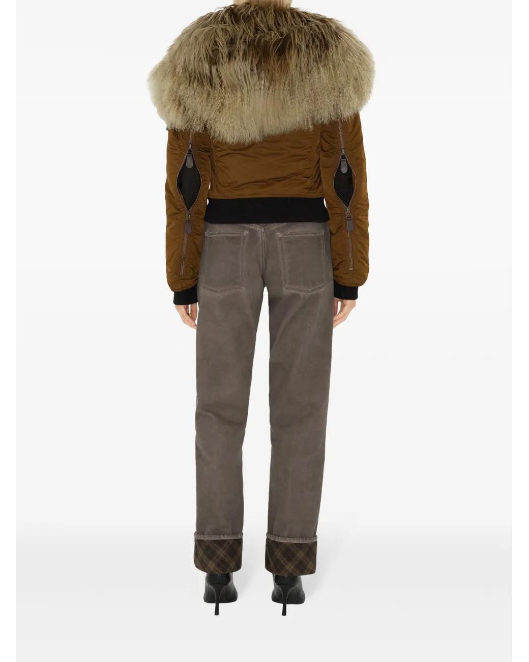 Burberry Green Padded Bomber Jacket