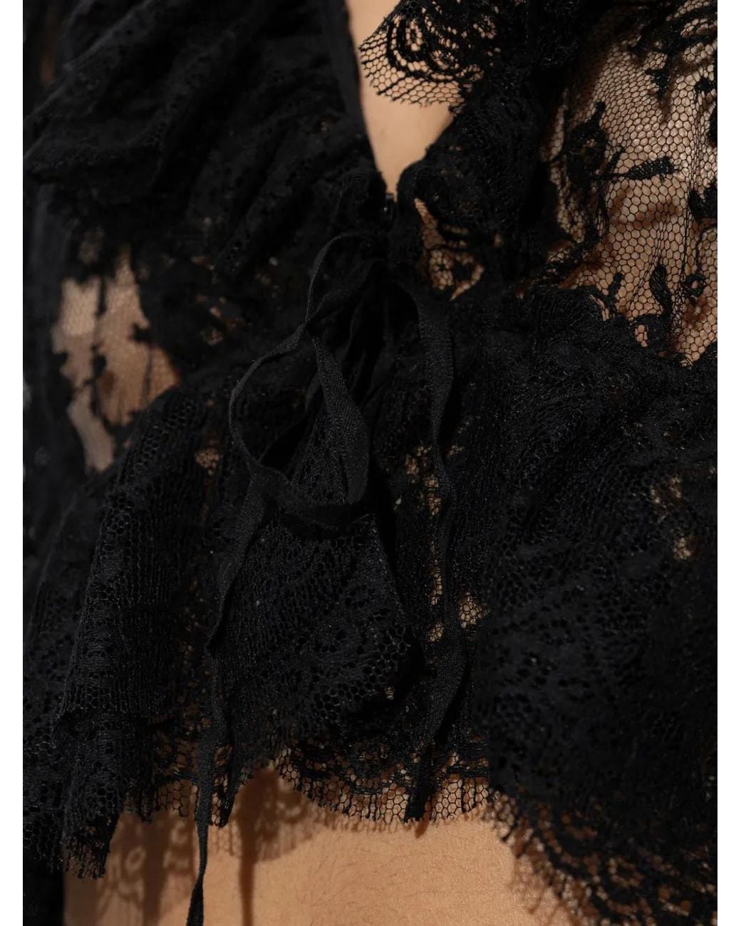Chloé Black Ruffled Blouse