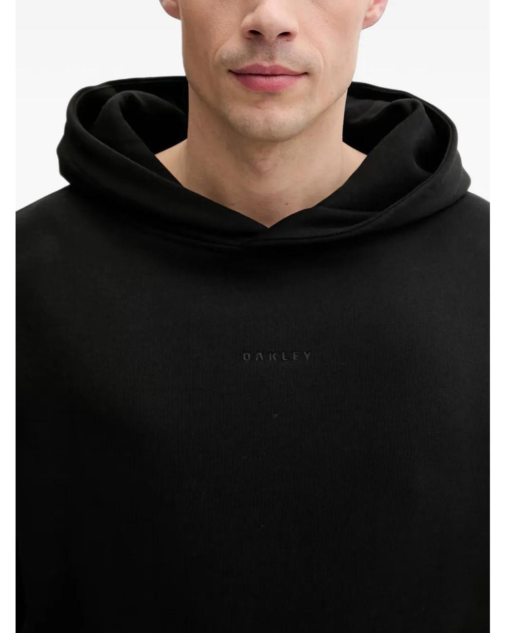 Oakley Black Sandboard Graphic-Print Pouch-Pocket Hoodie for men