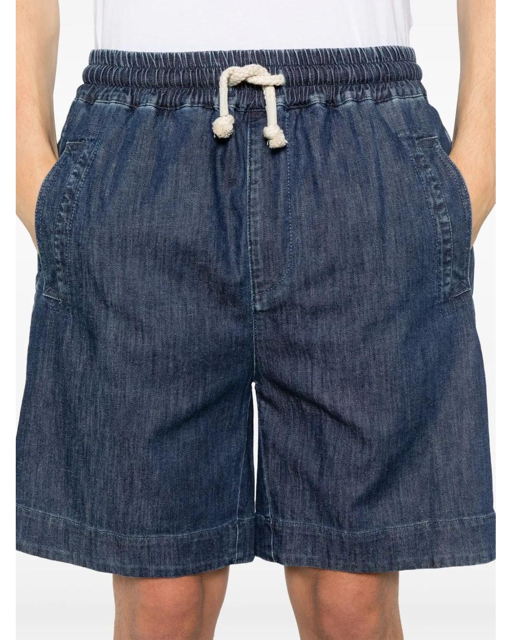 Eleventy Denim Shorts in het Blue voor heren