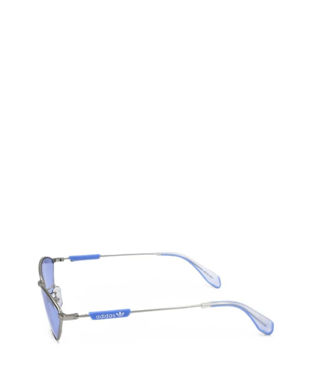 Adidas Blue Geometric-Frame Sunglasses