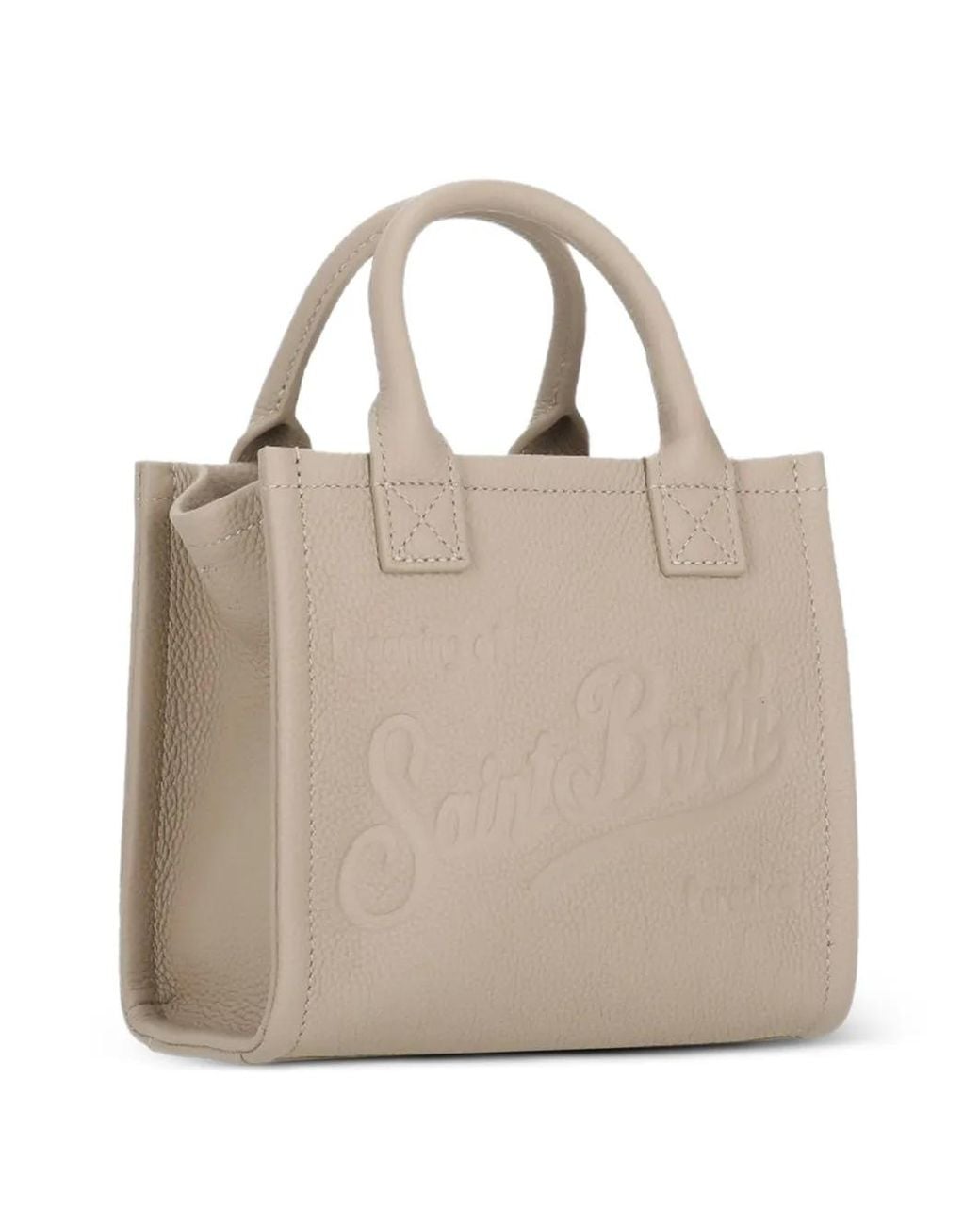 Mc2 Saint Barth Natural Mini Sac Cabas Vanity Embossé