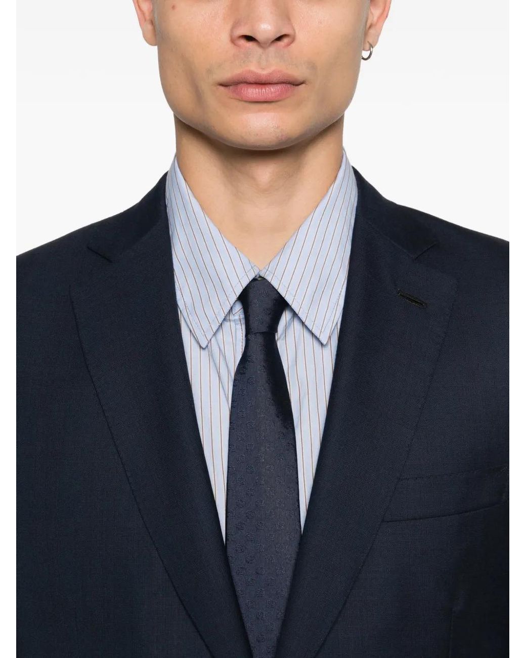 Brioni Blue Notched Lapel Suit for men