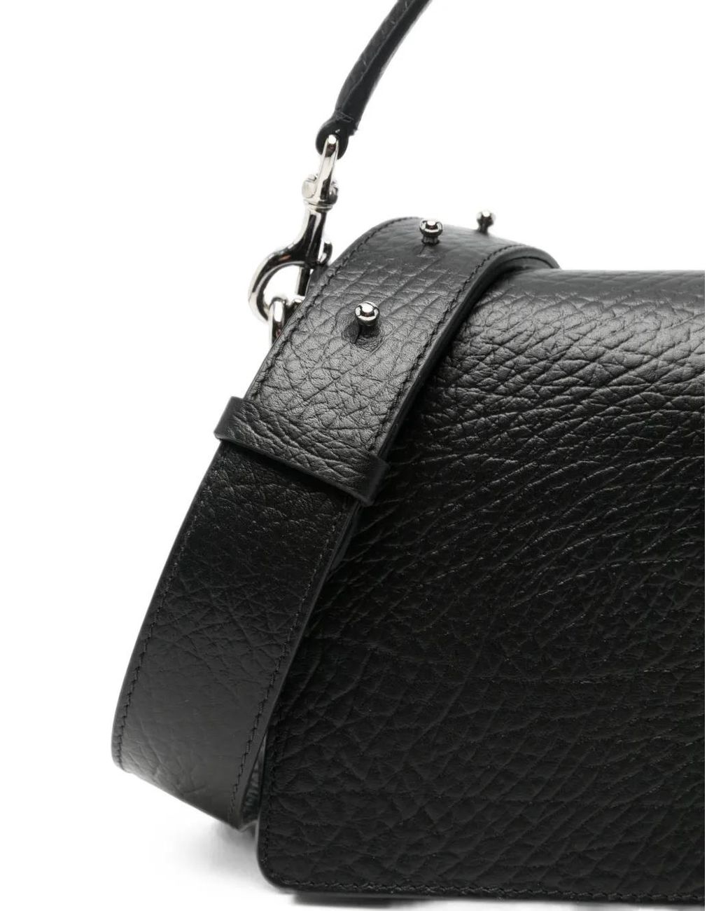 Hogan Black Hturn Flap Bag