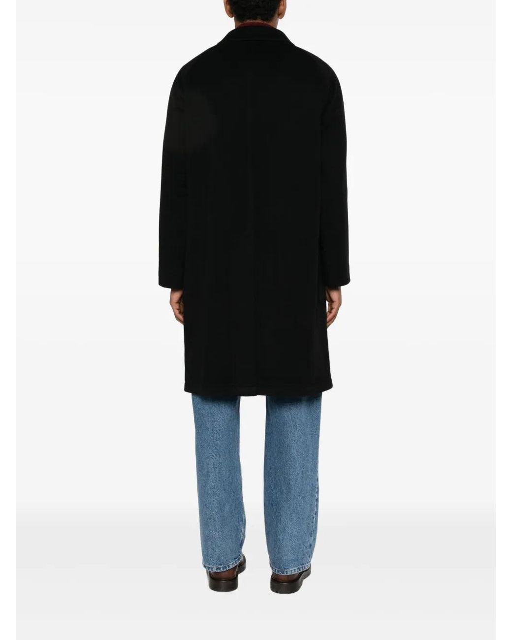 Tagliatore Black Loyds Raglan Coat for men