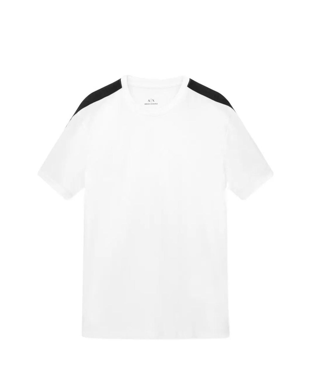 ARMANI EXCHANGE White Crew-Neck Short-Sleeved T-Shirt for men