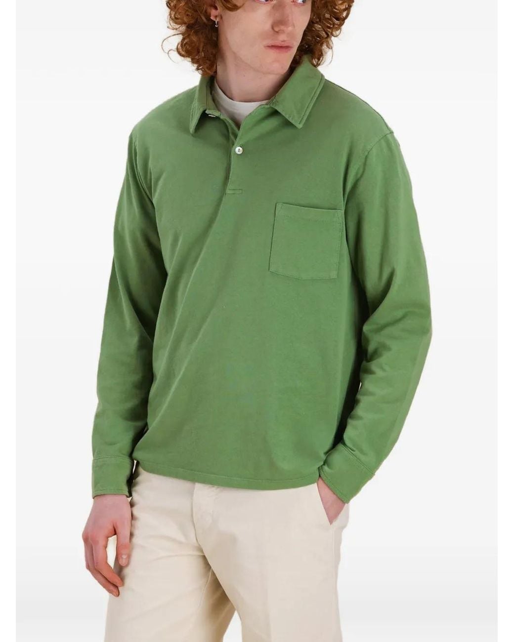 Fortela Green Polo Missouril À Manches Longues for men