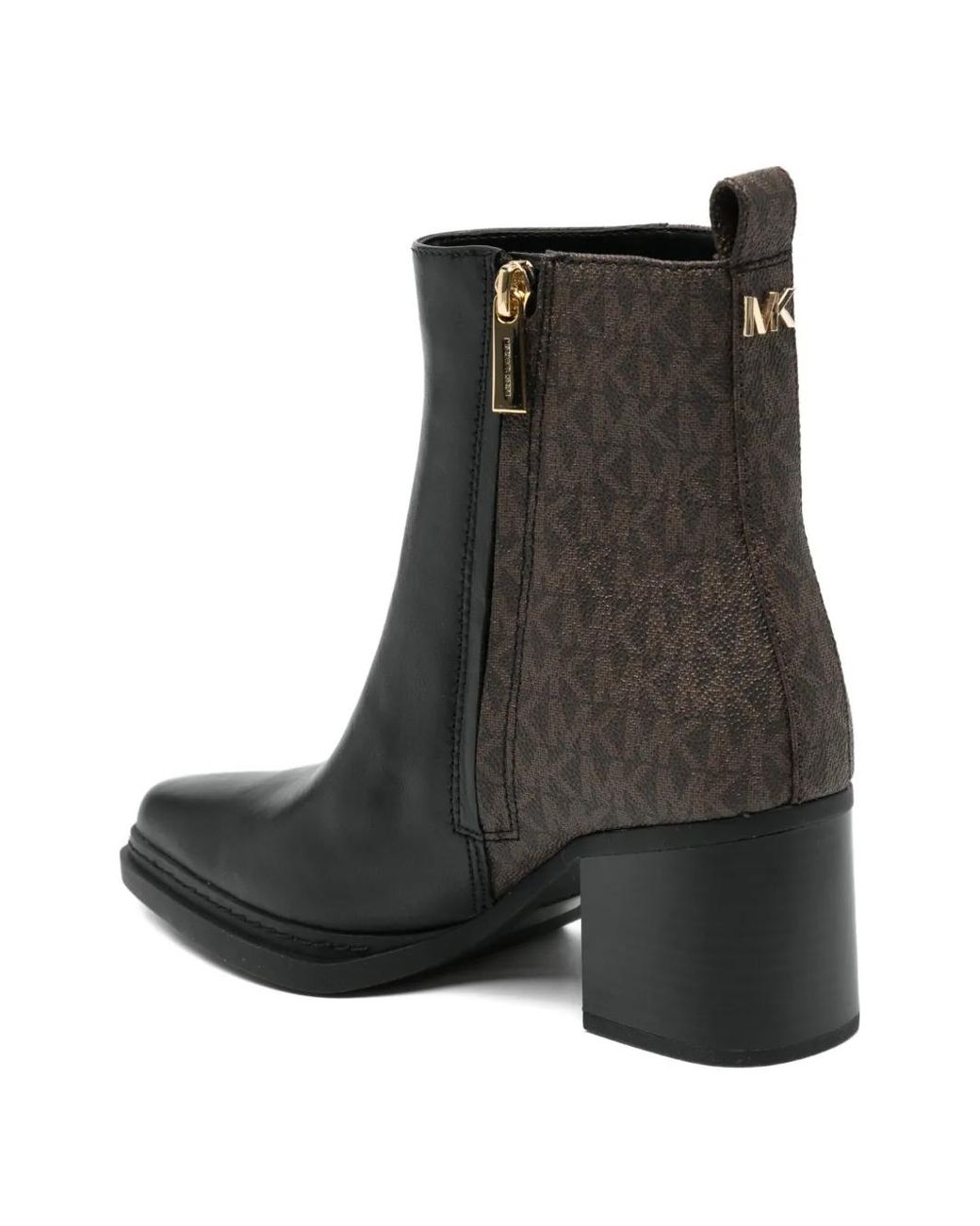 Michael Kors Black Leather & Brown Logo Chelsea Boots Michael Kors Women main image 2