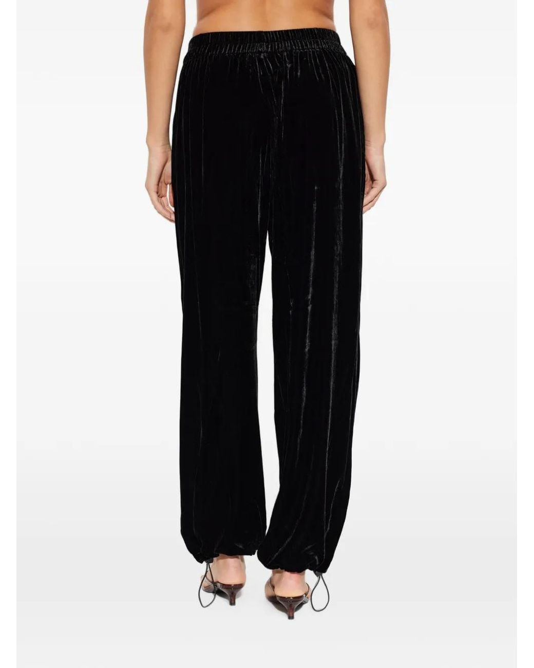 Baum und Pferdgarten Black Nazan Velvet-Texture Track Pants