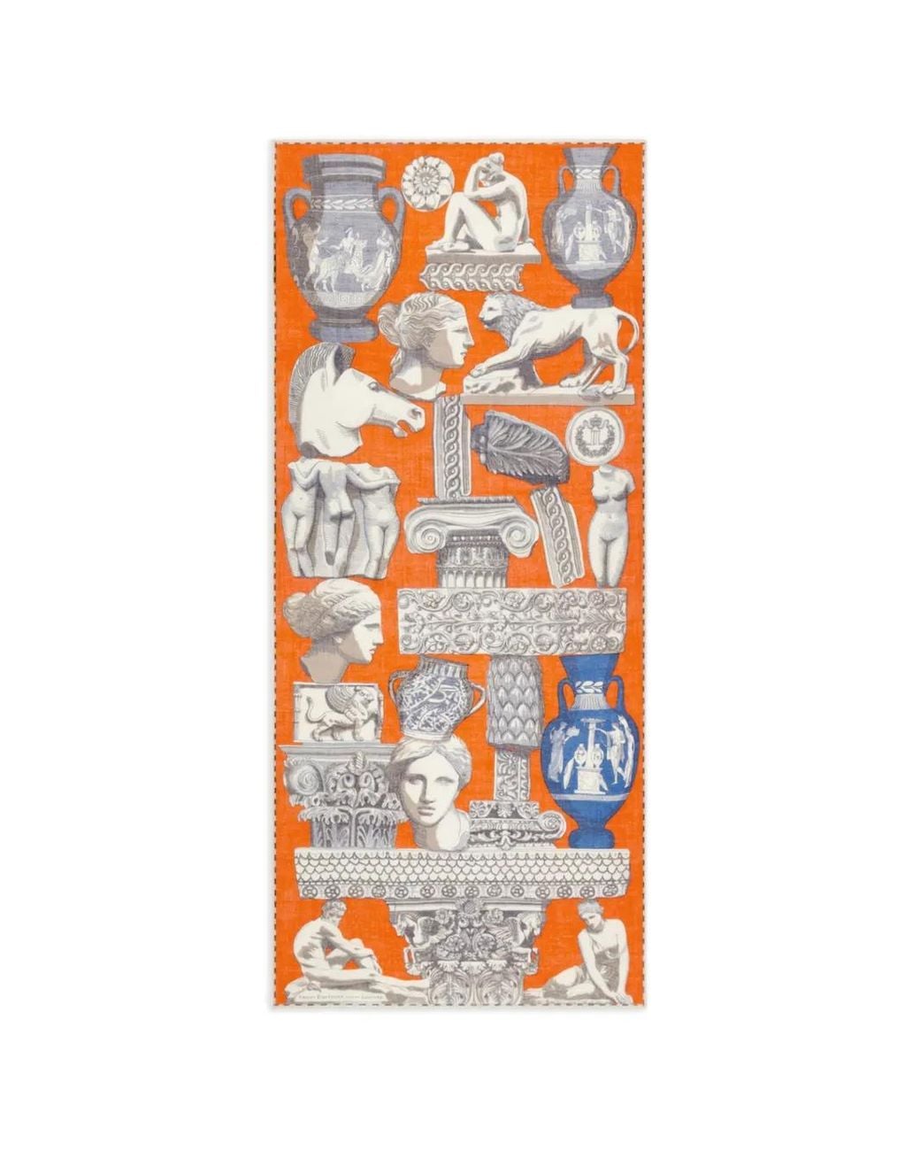 Inoui Edition Orange Archives Graphic-Print Scarf