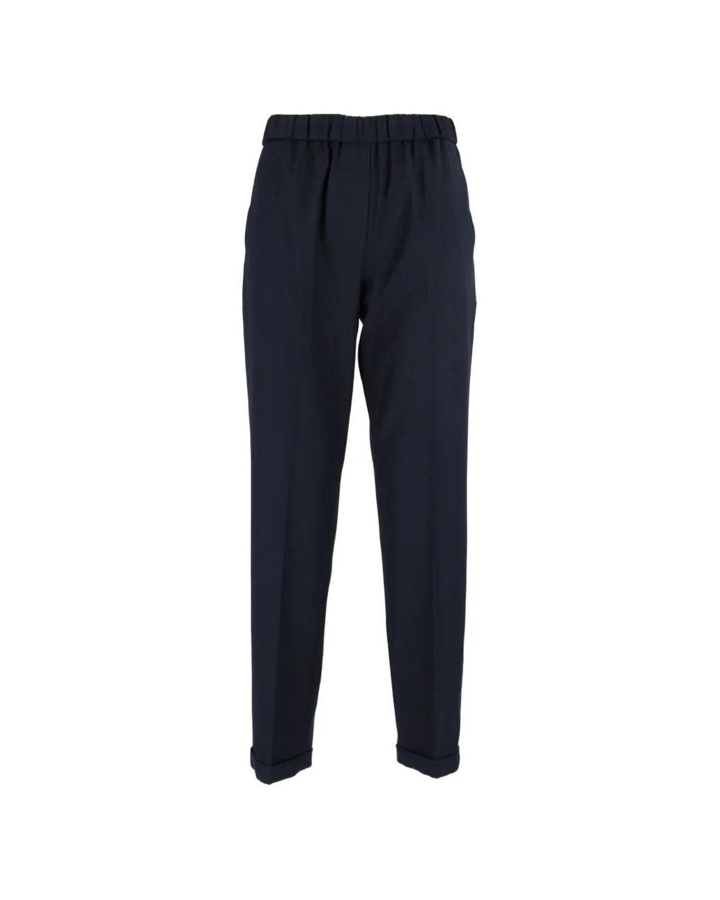 Antonelli Blue Elasticated-Waistband Trousers