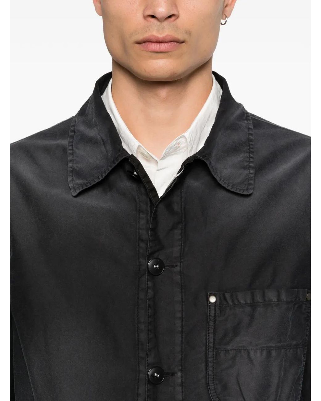 Maison Margiela Black Patch-Pocket Jacket for men
