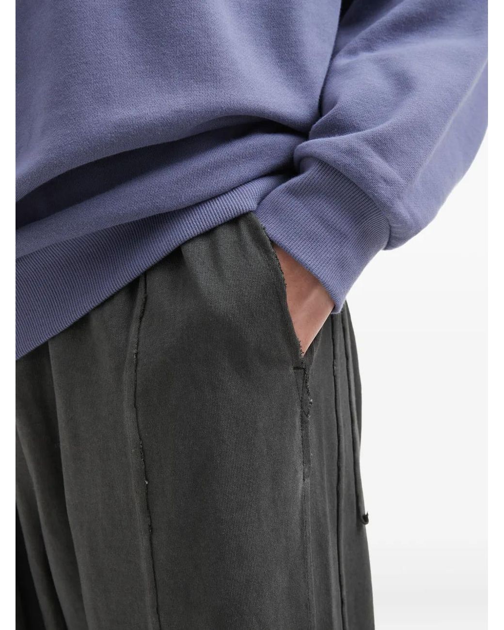 Izzue Gray Faded-Effect Track Pants for men