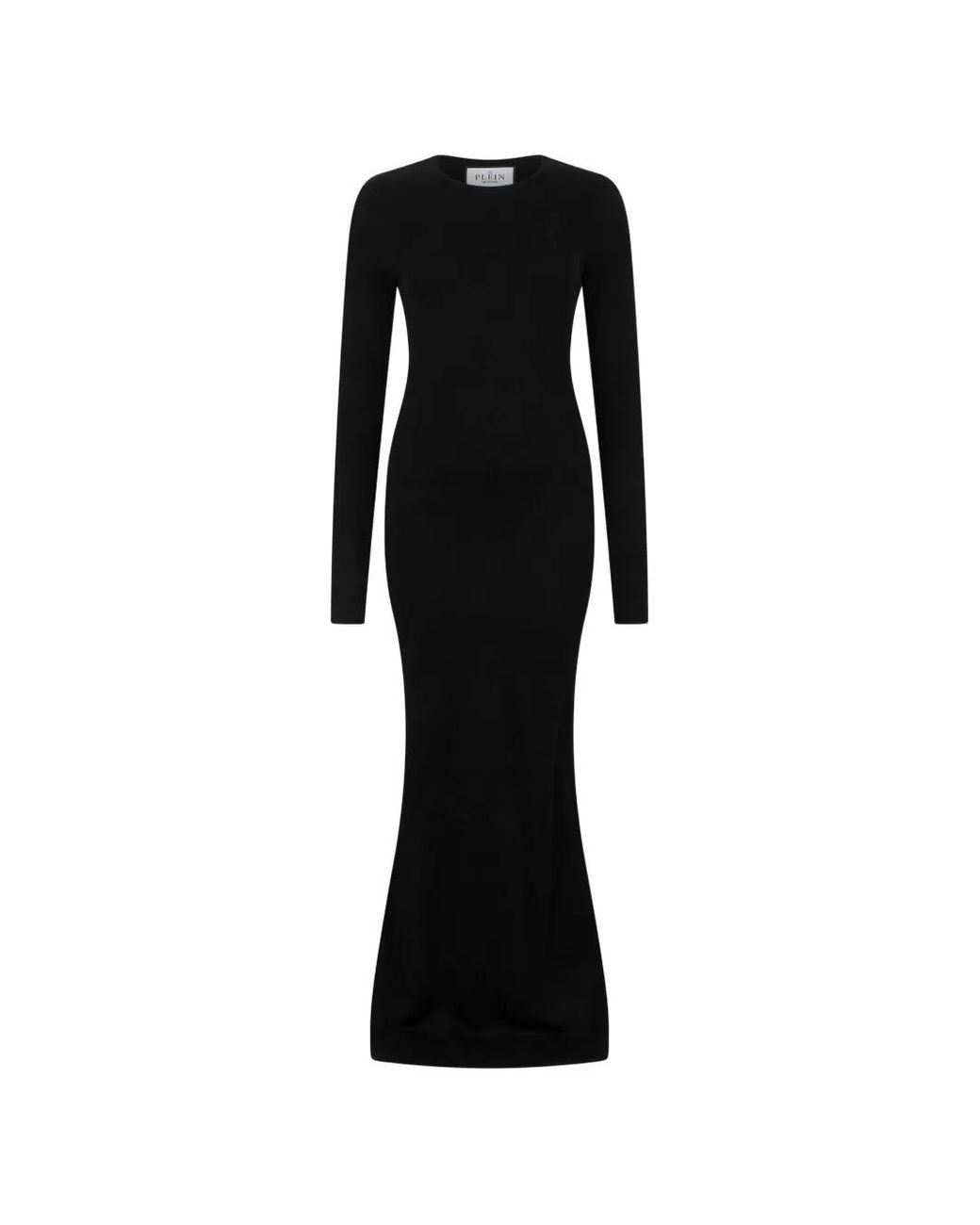 Philipp Plein Black Open-Back Maxi Dress