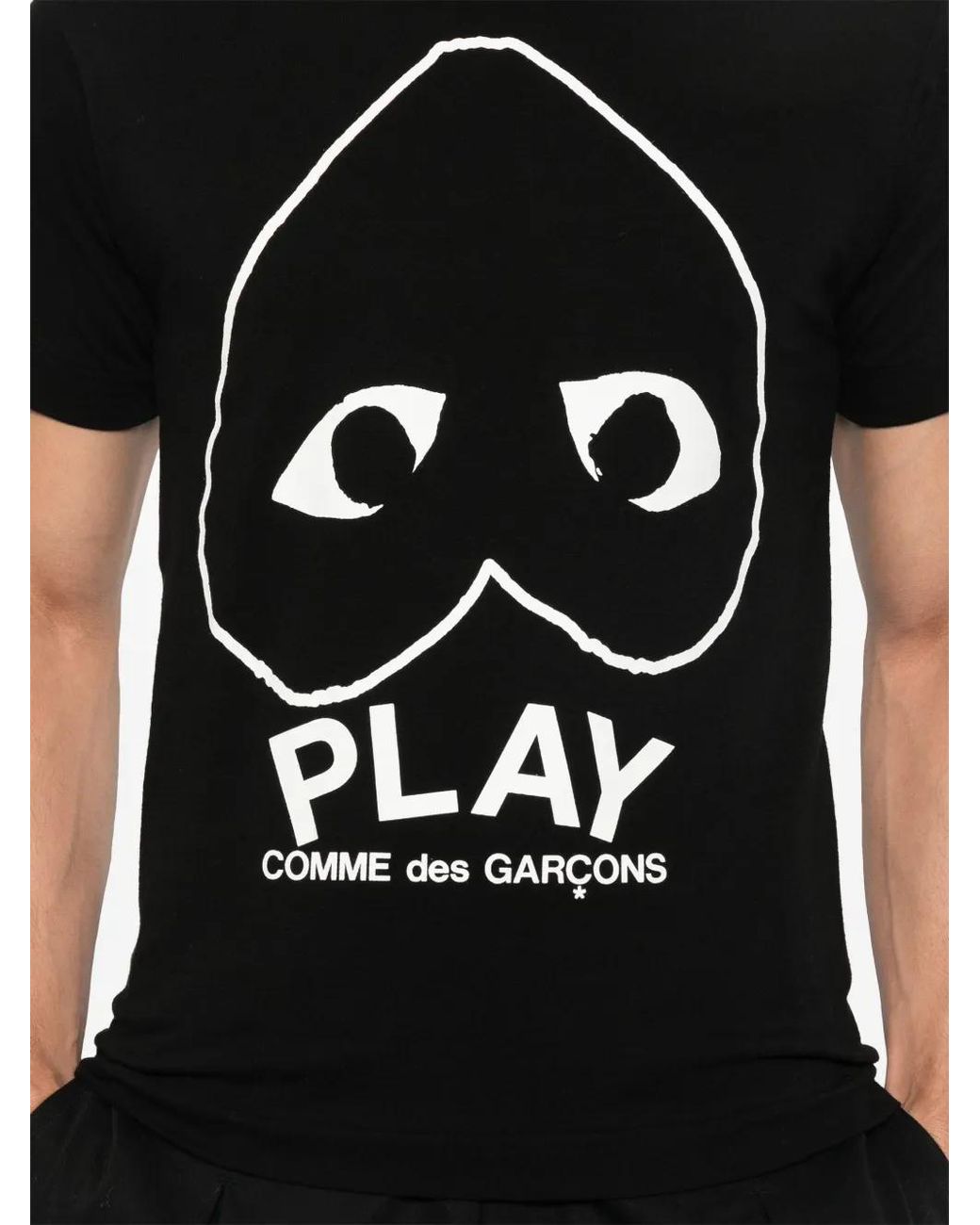 COMME DES GARÇONS PLAY Black T-Shirt Logo Print Play Logo