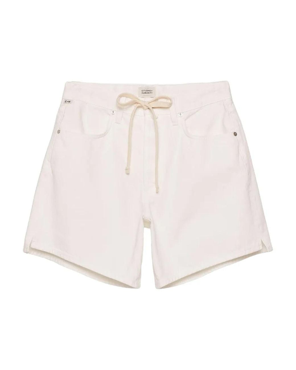 Citizens of Humanity White Brynn Drawstring Short