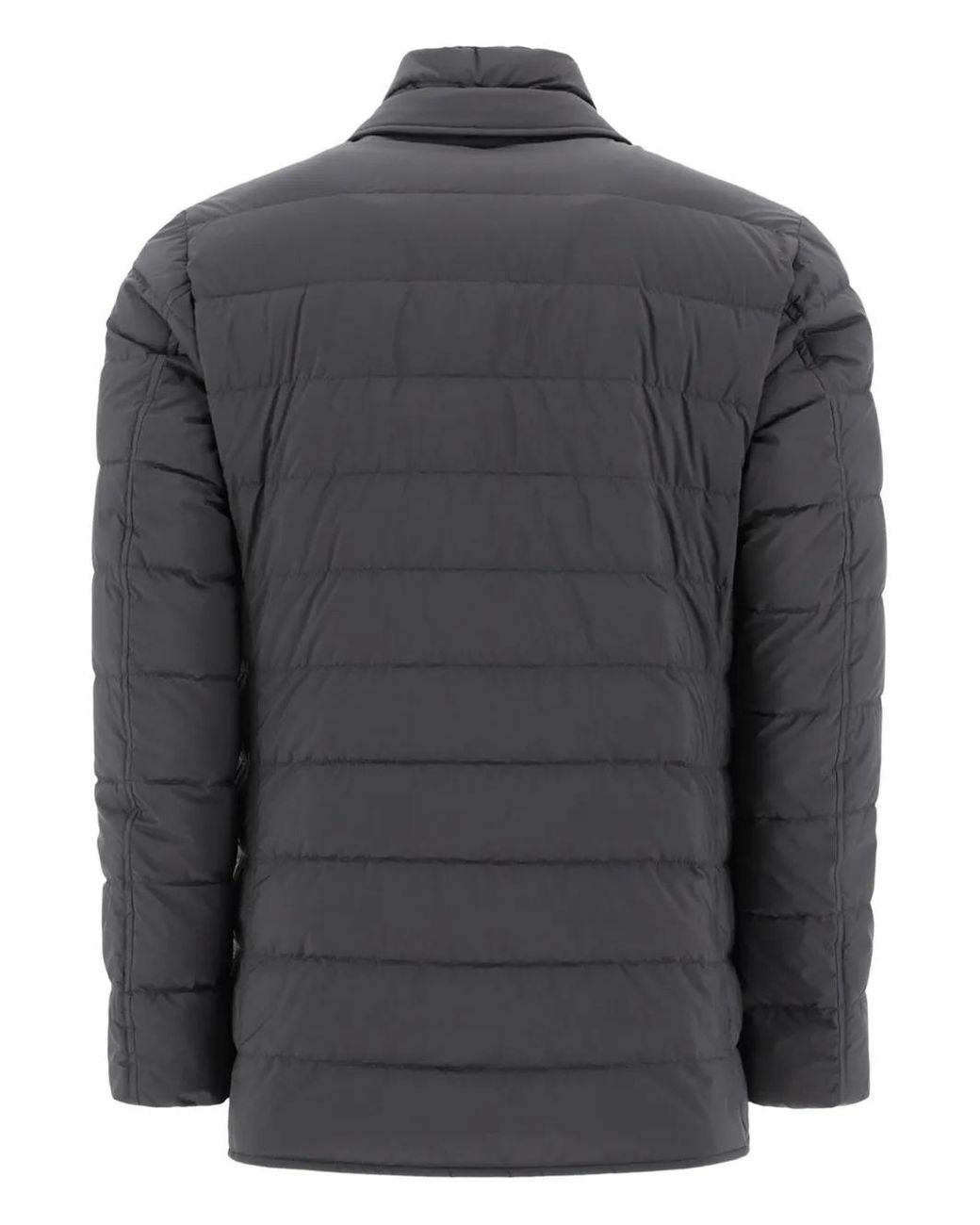 Herno Black Quilted Three-Button Padded Jacket for men