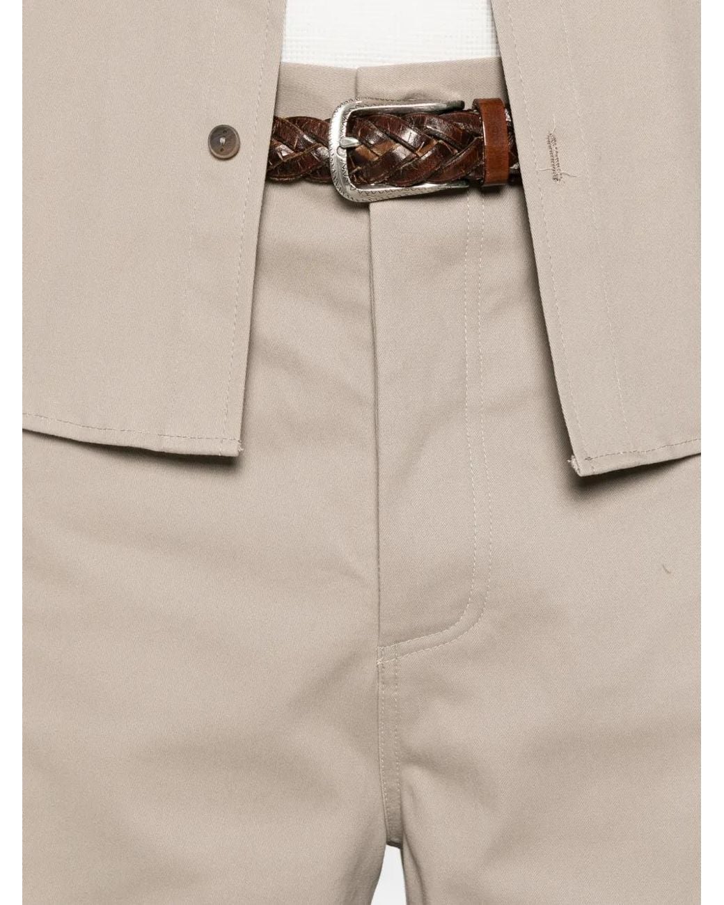 Hevò White Straight-Leg Trousers for men