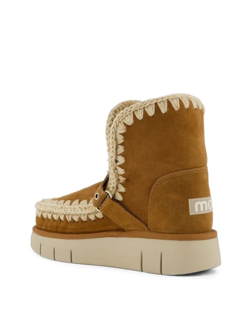 Mou Brown Eskimo Bounce Buckle-Strap Boots